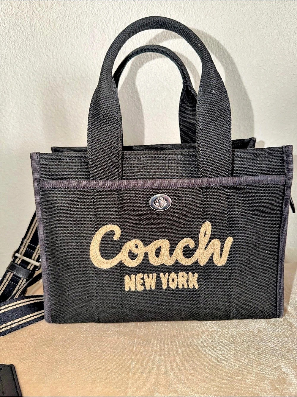 Coach City Tote Black Tote with Shoulder Strap